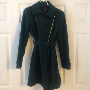 Dana Buchman Dark Green Wool Coat